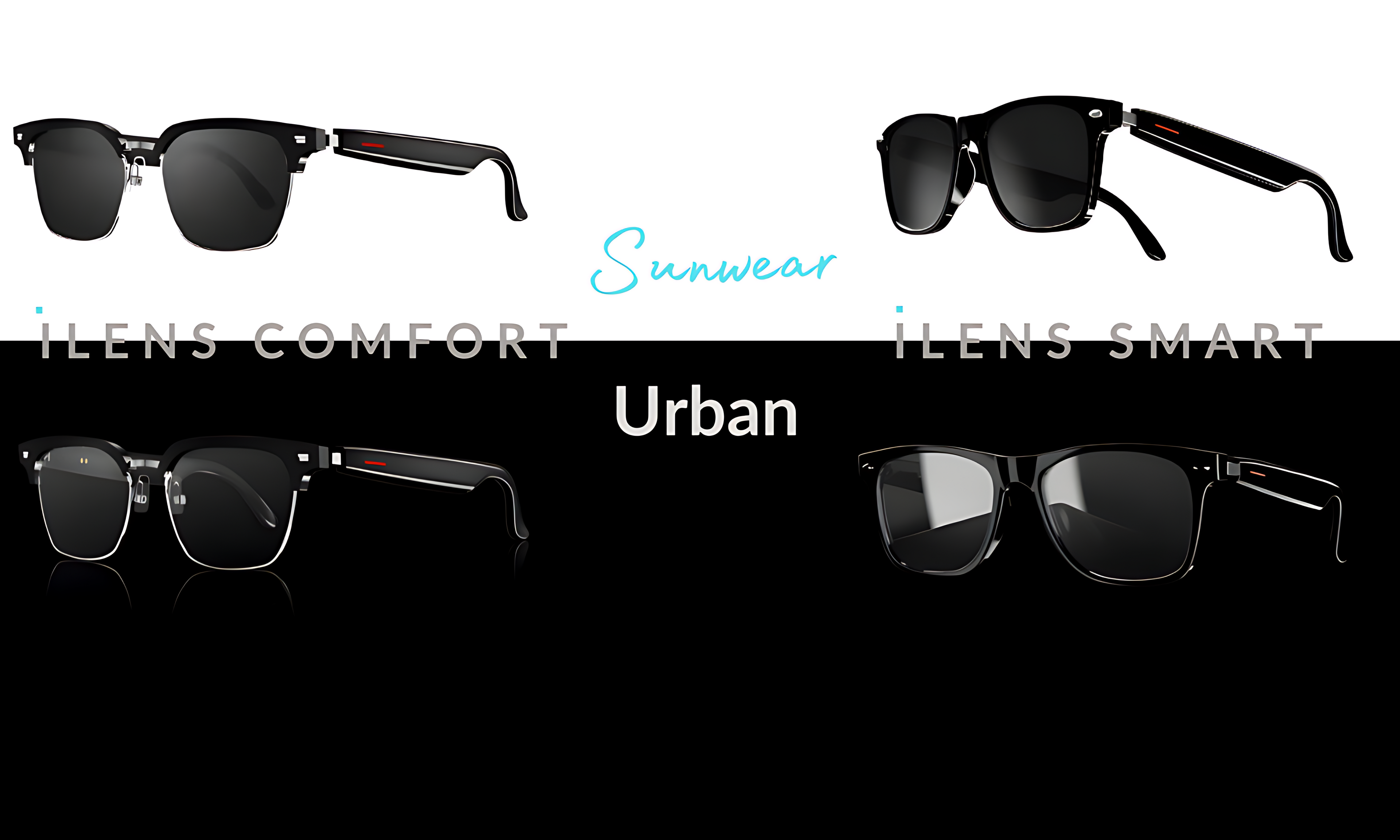 Lunettes bluetooth style anti-uv anti-bleu 